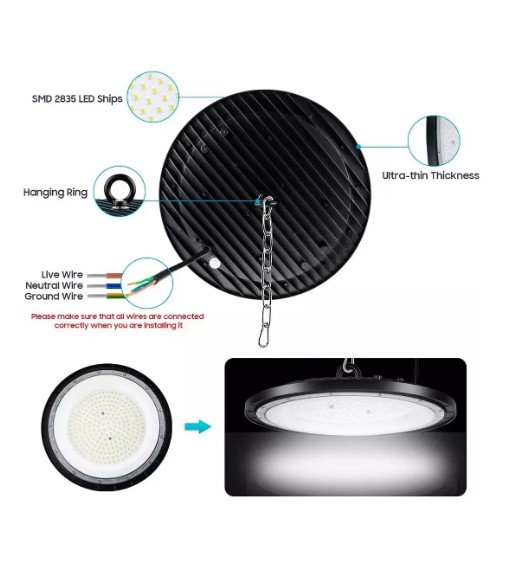 Foco Led Campana Lampara Ufo 100w - Image 5